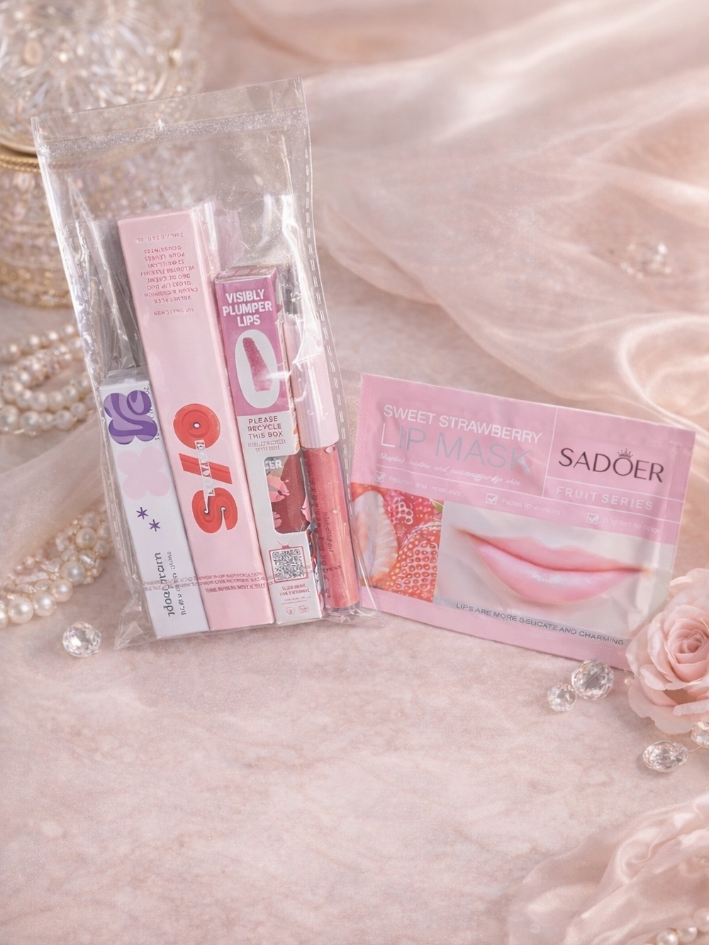 Lip Care & Gloss Bundle 💋 Plumping Gloss + Lip Mask + Hydration Set